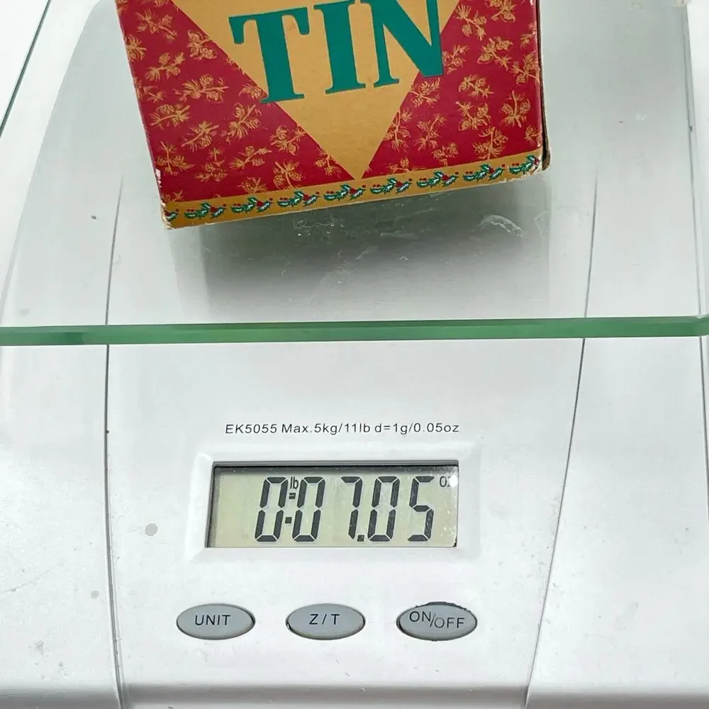 Vtg 1990s GiftCo Wick 'n Tin Bayberry Scented Christmas Candle With Original Box
